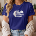 EAT, SLEEP, BASEBALL, REPEAT SHORT SLEEVE S-SHIRT