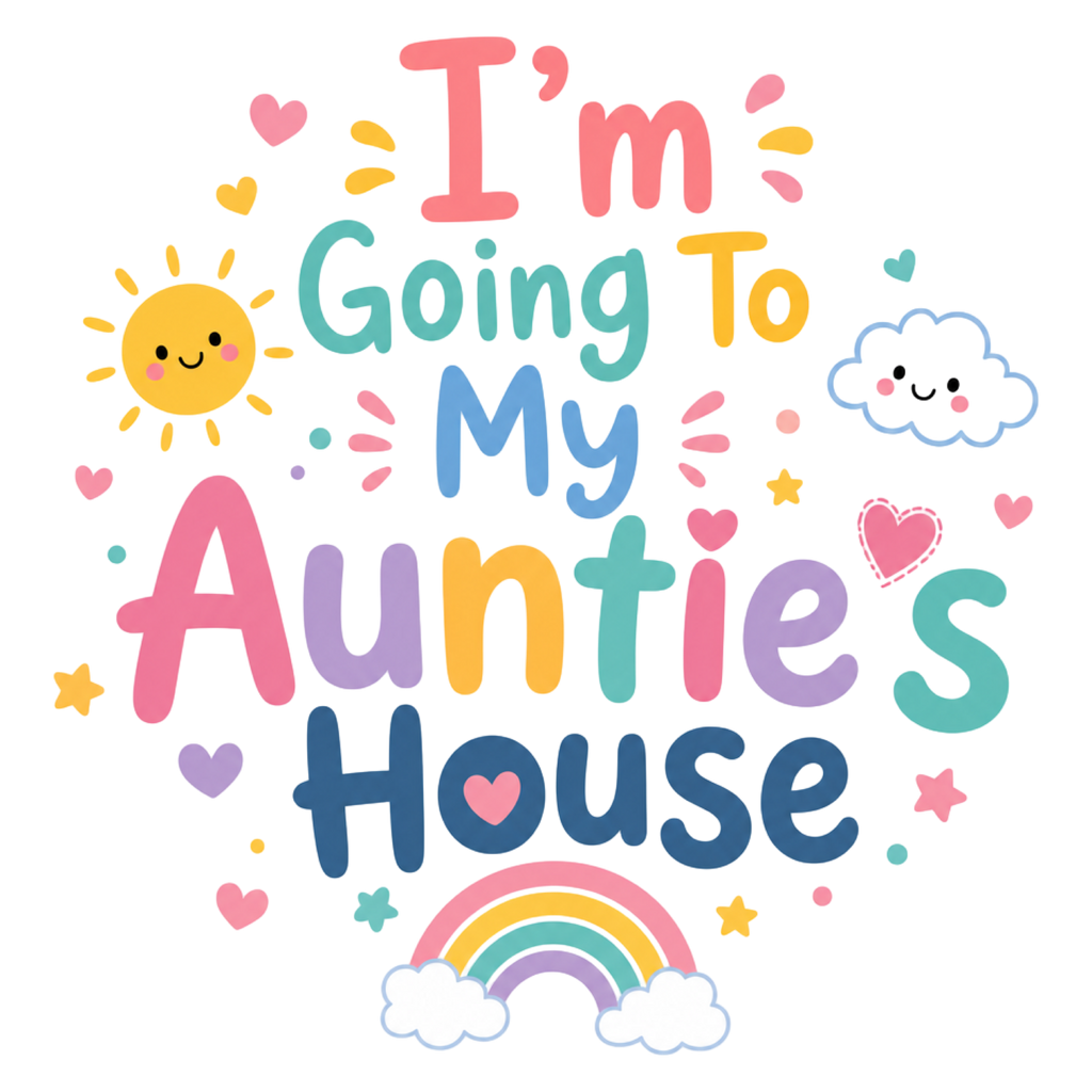 I'M GOING TO MY AUNTIE'S HOUSE SHORT SLEEVE BABY ONESIE