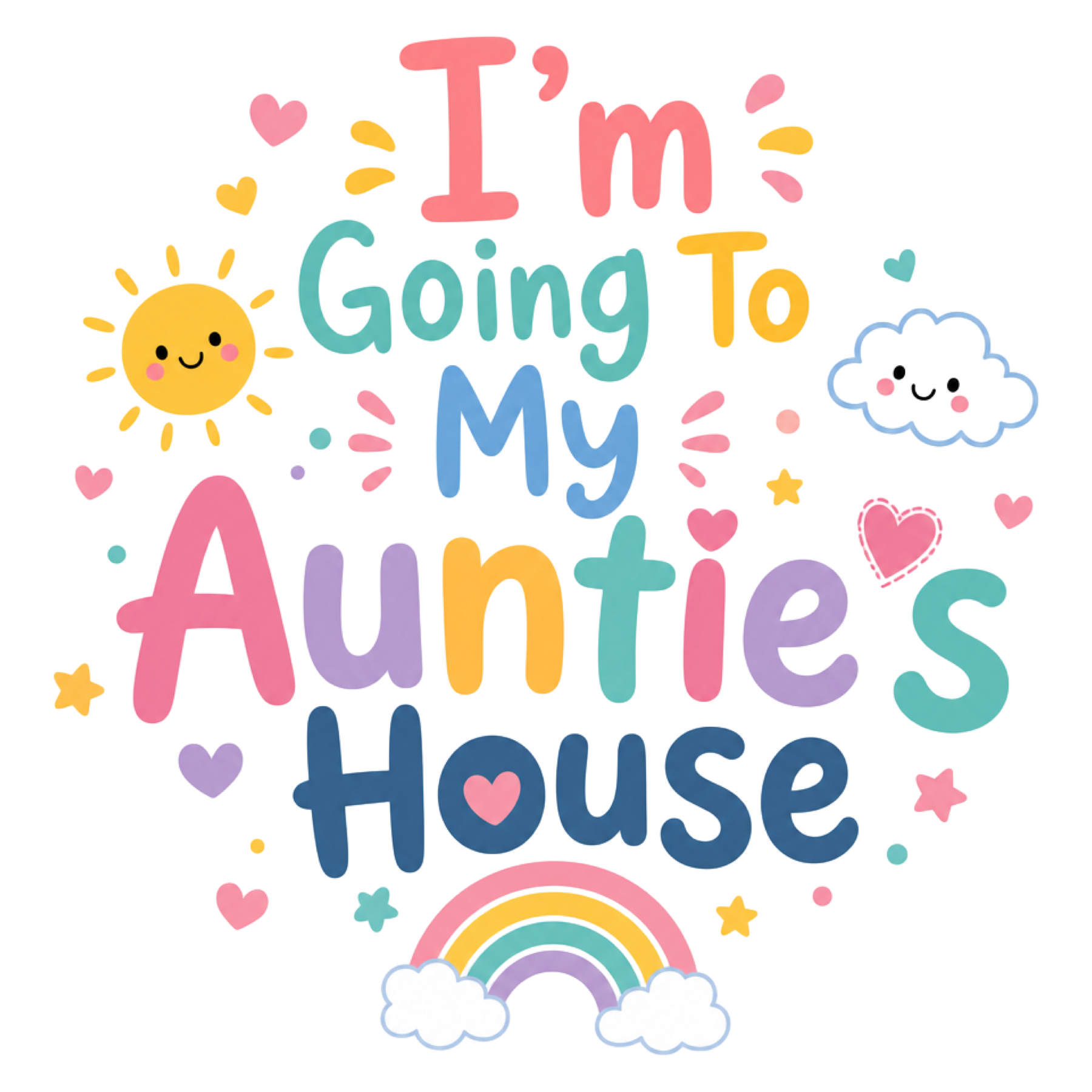 I'M GOING TO MY AUNTIE'S HOUSE SHORT SLEEVE BABY ONESIE