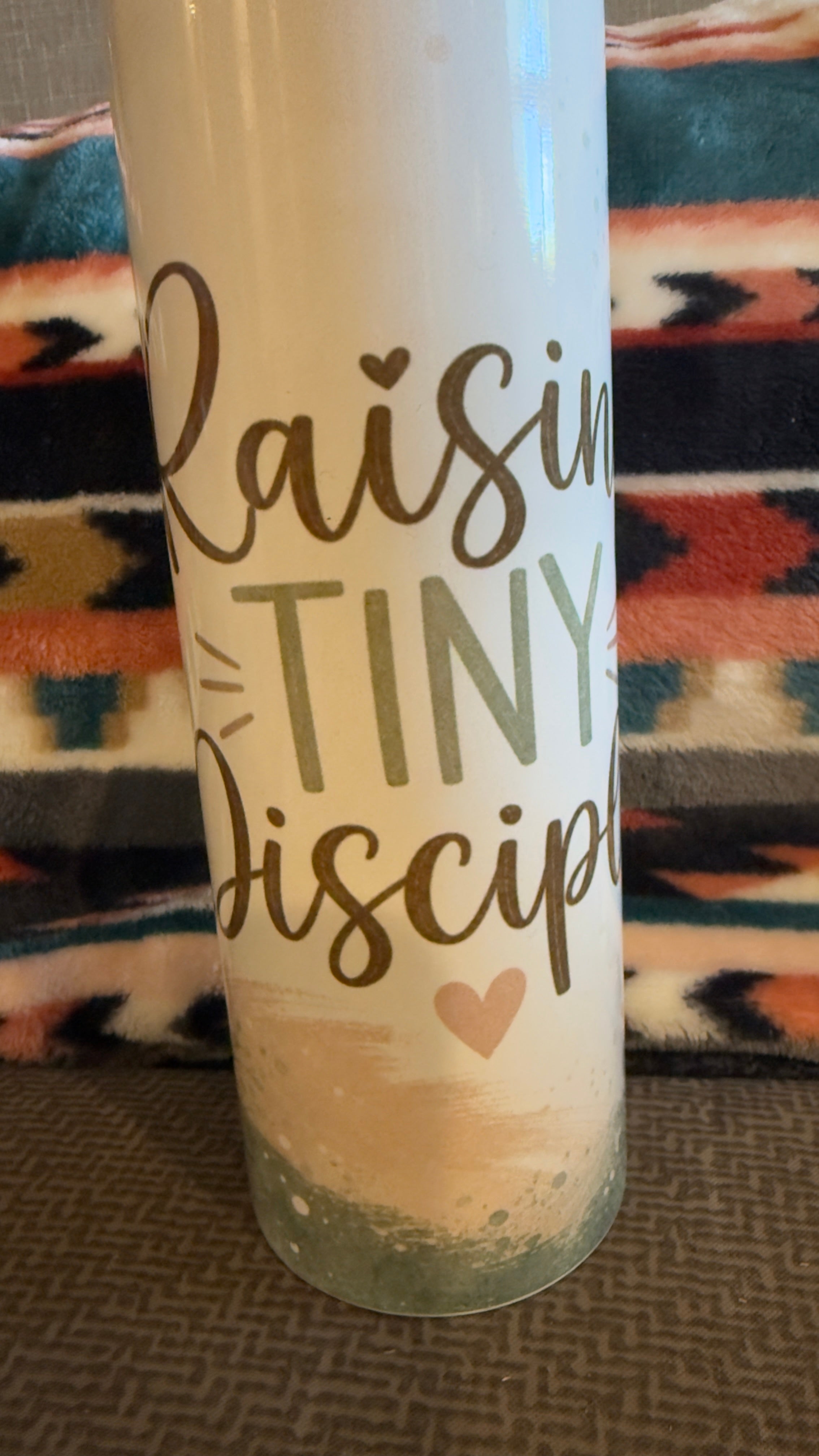 Raising Tiny Disciples 20 oz Skinny Tumbler – Faith-Based Christian Sublimation Cup
