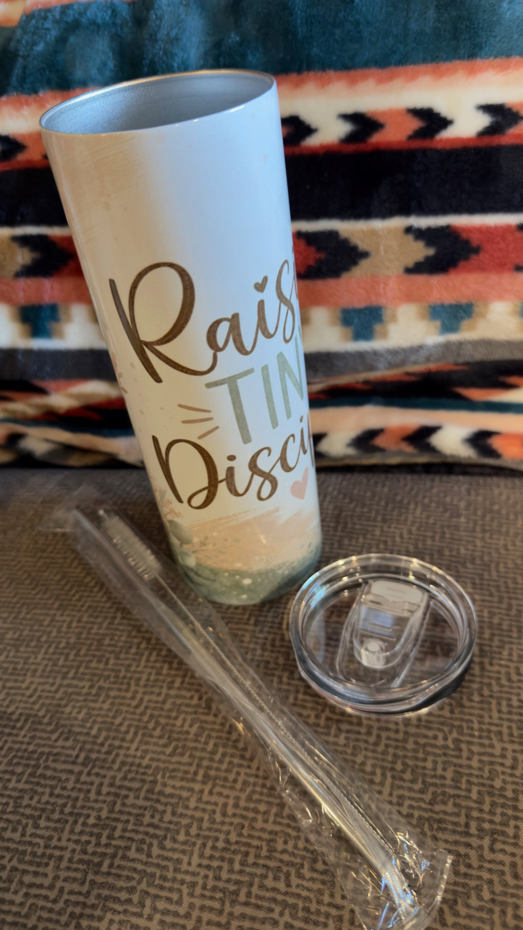 Raising Tiny Disciples 20 oz Skinny Tumbler – Faith-Based Christian Sublimation Cup