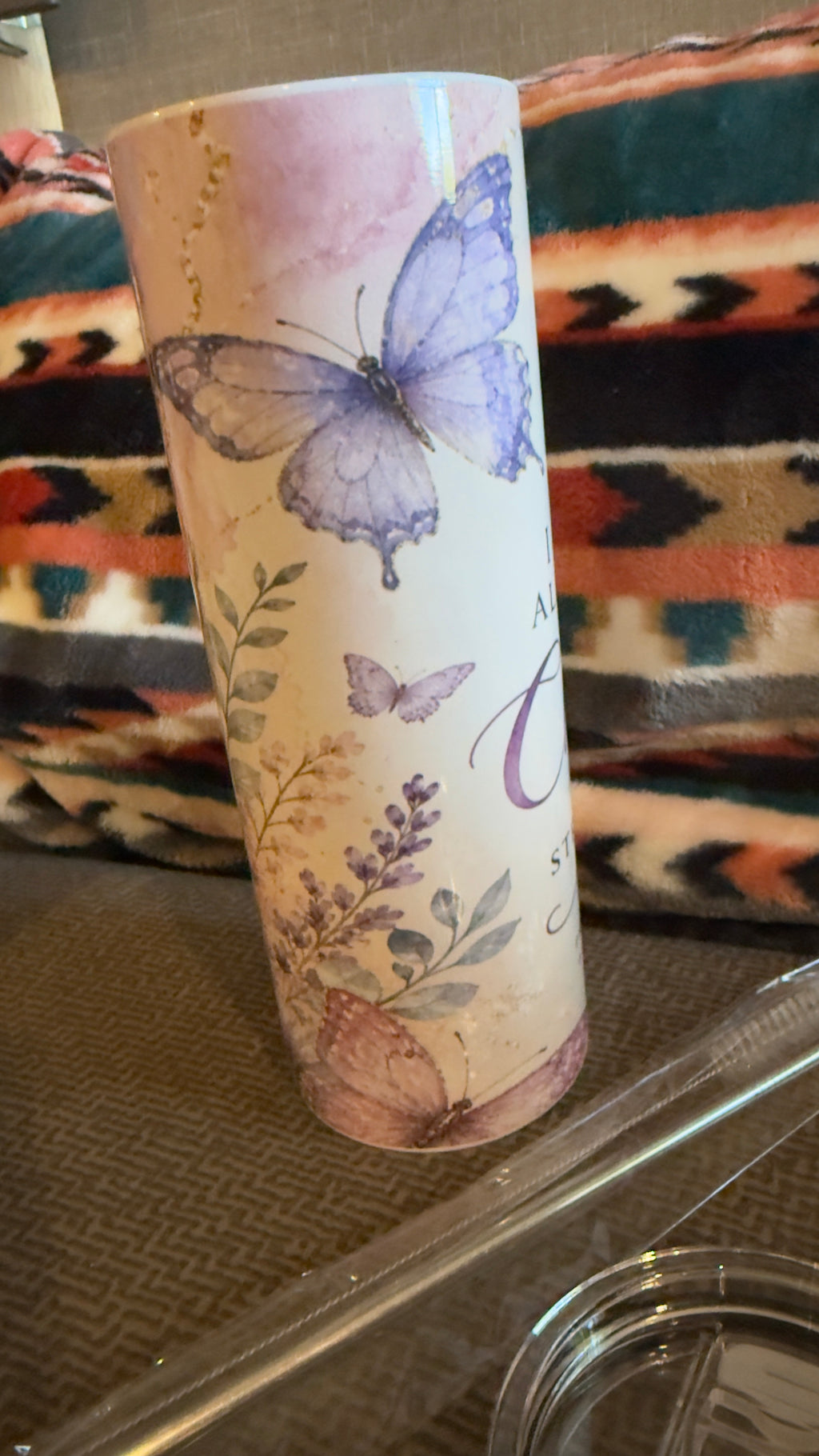 I Can Do All Things Through Christ – 20 oz Skinny Sublimation Tumbler custom
