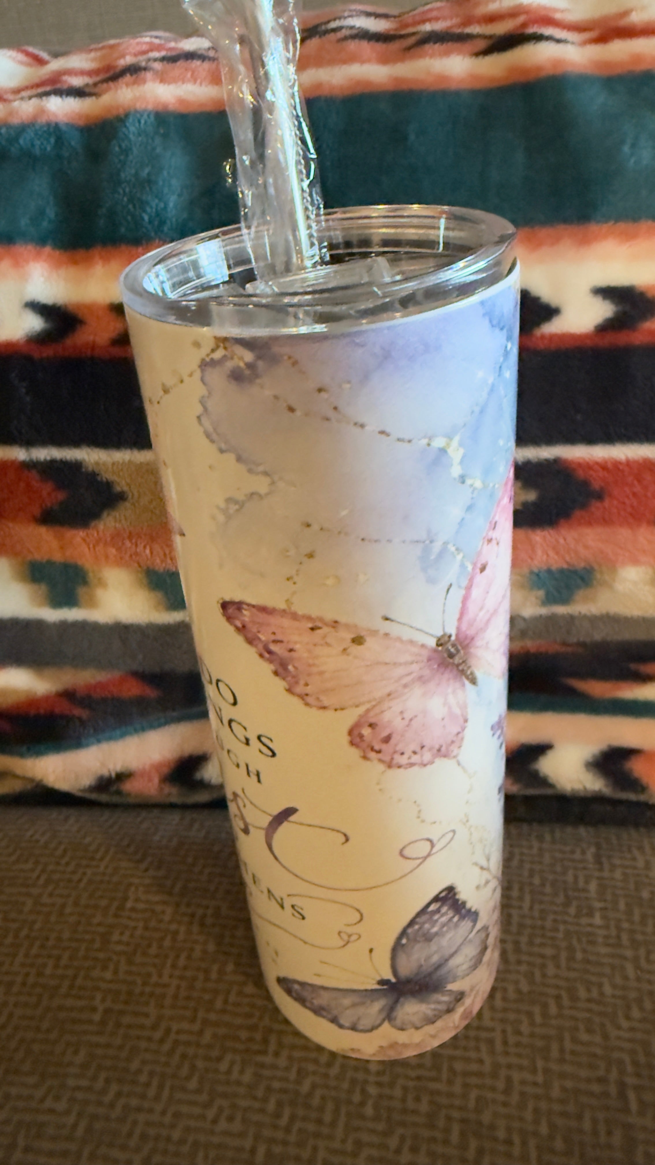 I Can Do All Things Through Christ – 20 oz Skinny Sublimation Tumbler custom