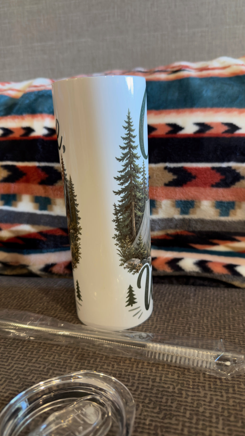 Camp More, Worry Less – 20 oz Skinny Sublimation Tumbler