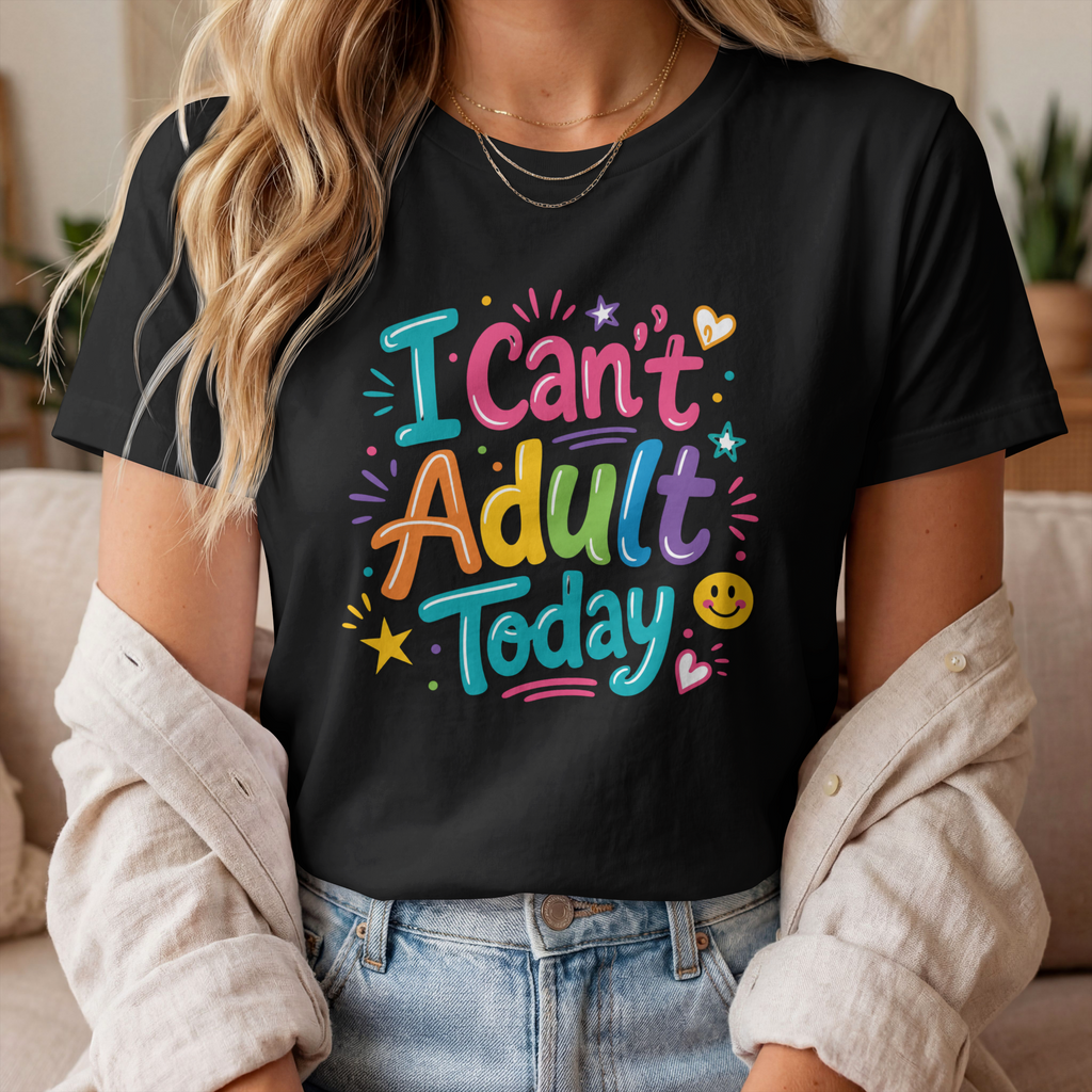 I CAN'T ADULT TODAY SHORT SLEEVE T-SHIRT