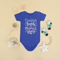 DADDY'S BUDDY MAMA'S WORLD SHORT SLEEVE BABY ONESIE