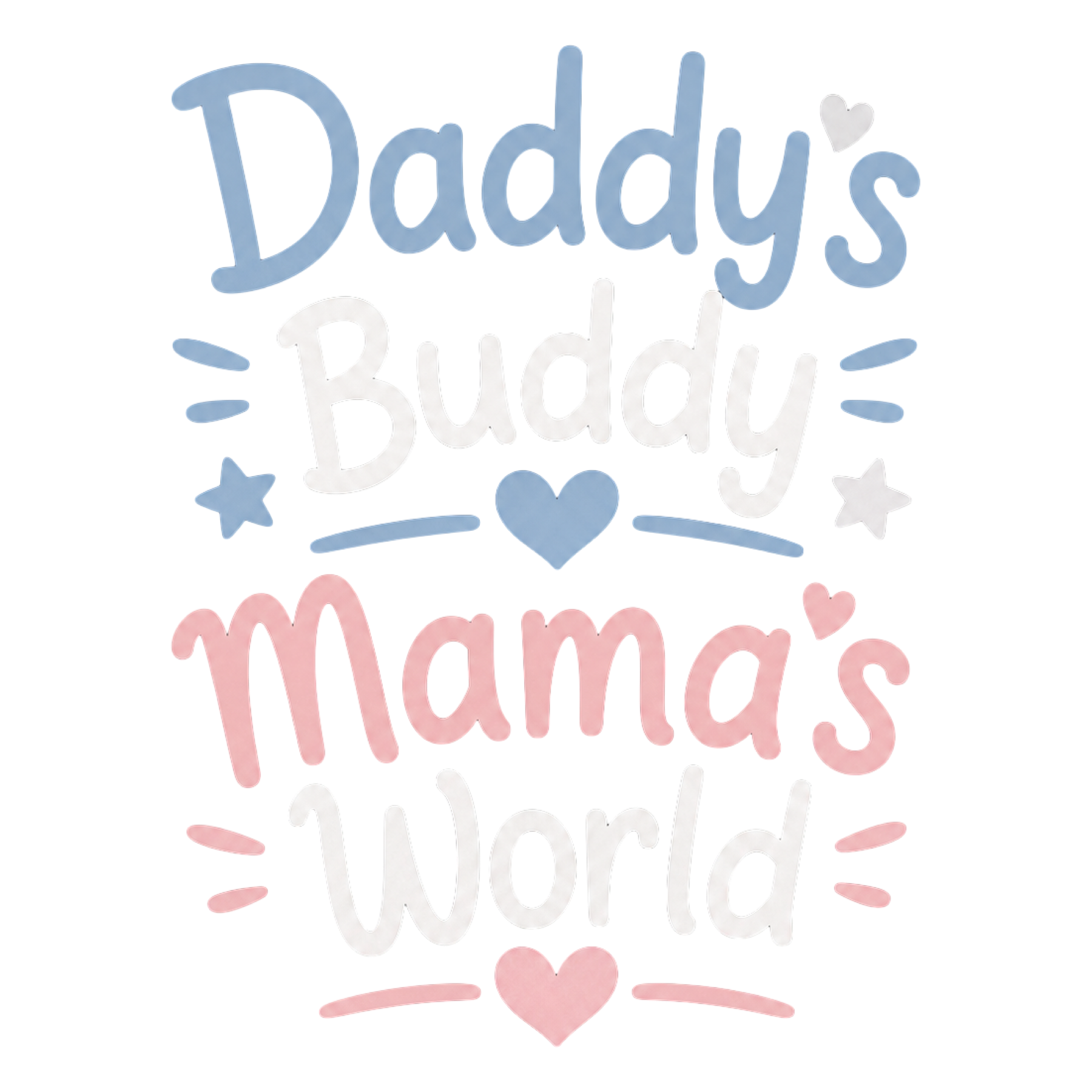 DADDY'S BUDDY MAMA'S WORLD SHORT SLEEVE BABY ONESIE