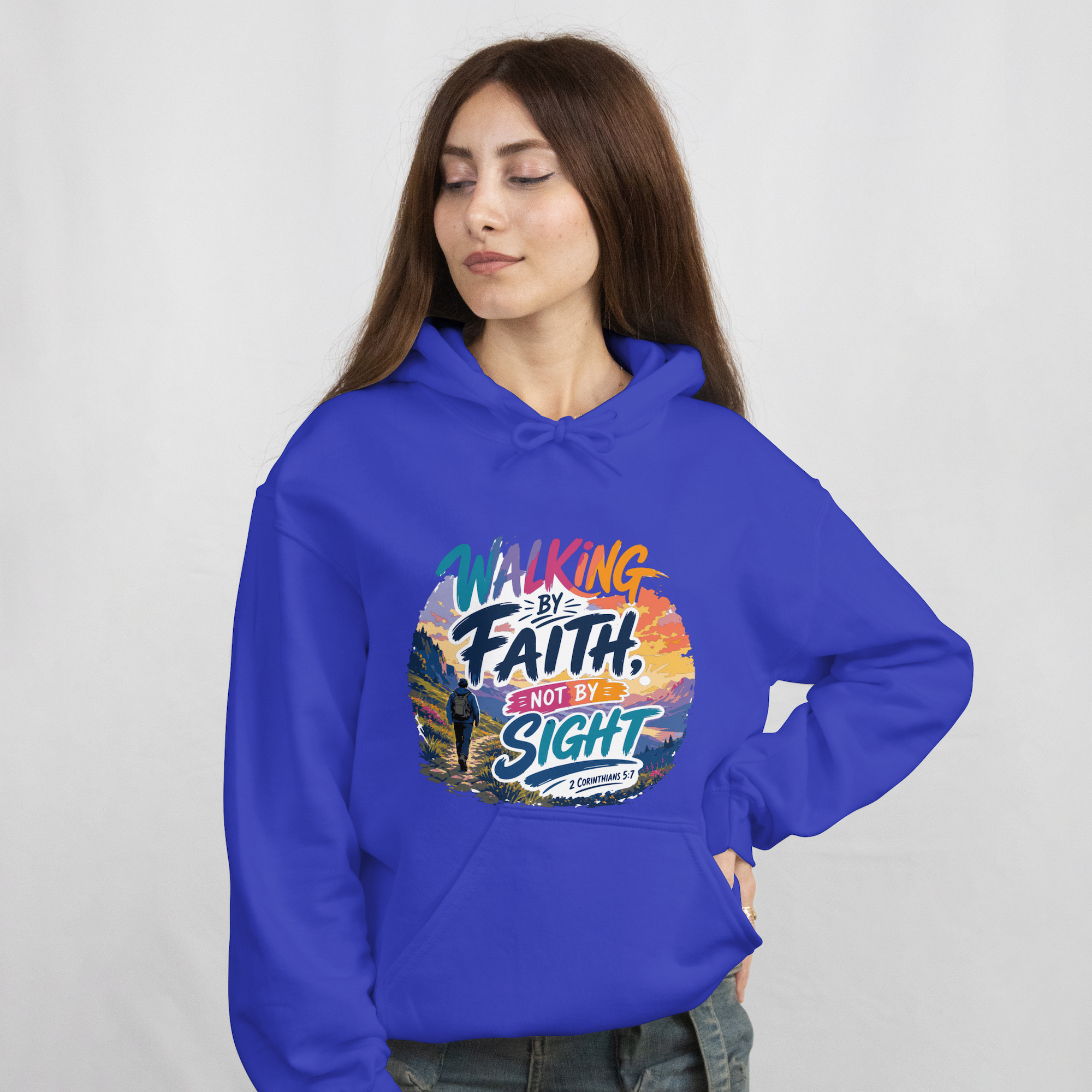 Faith Based Custom Hoodie Royal Blue