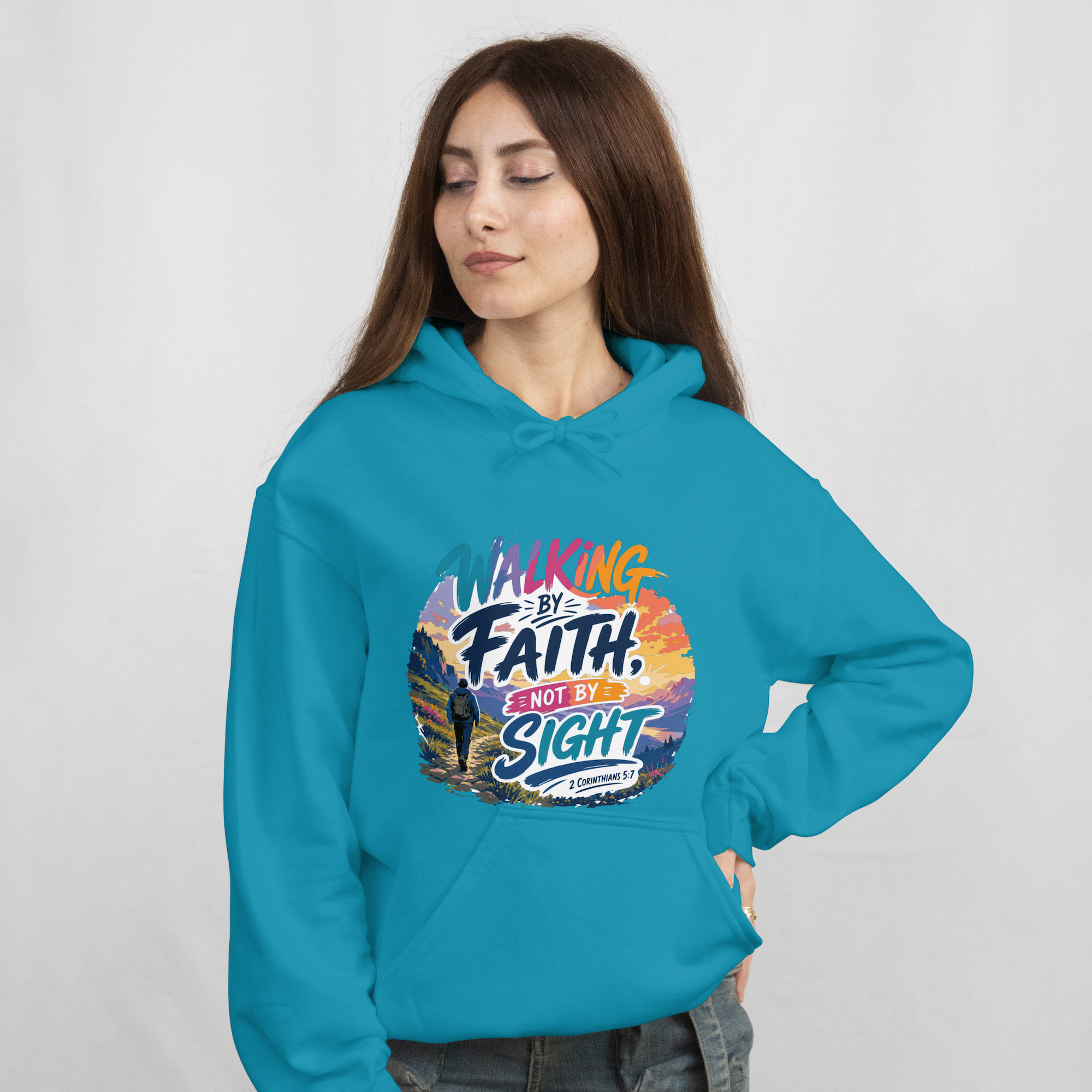 Faith Based Custom Hoodie Teal