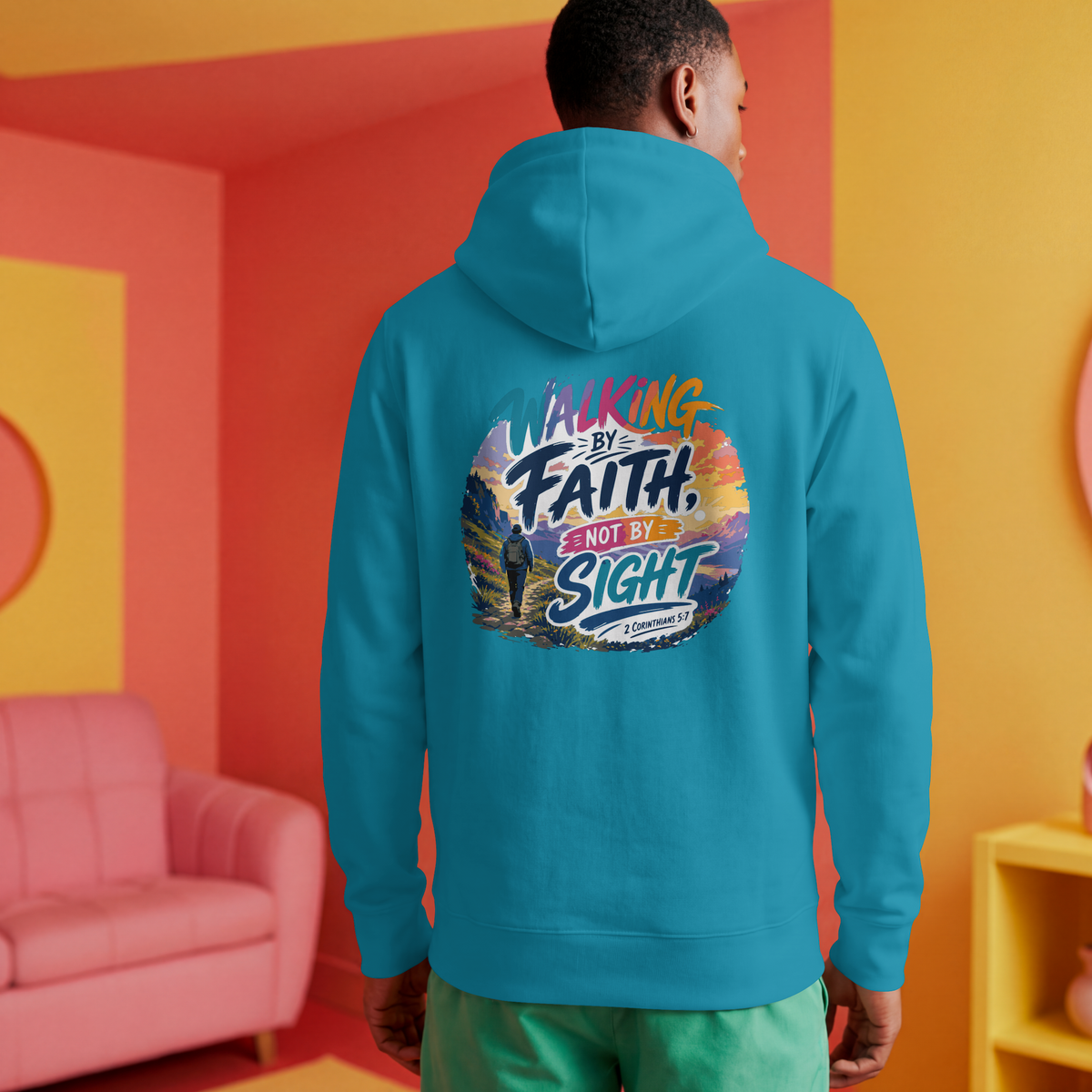 Faith Based Custom Hoodie Teal